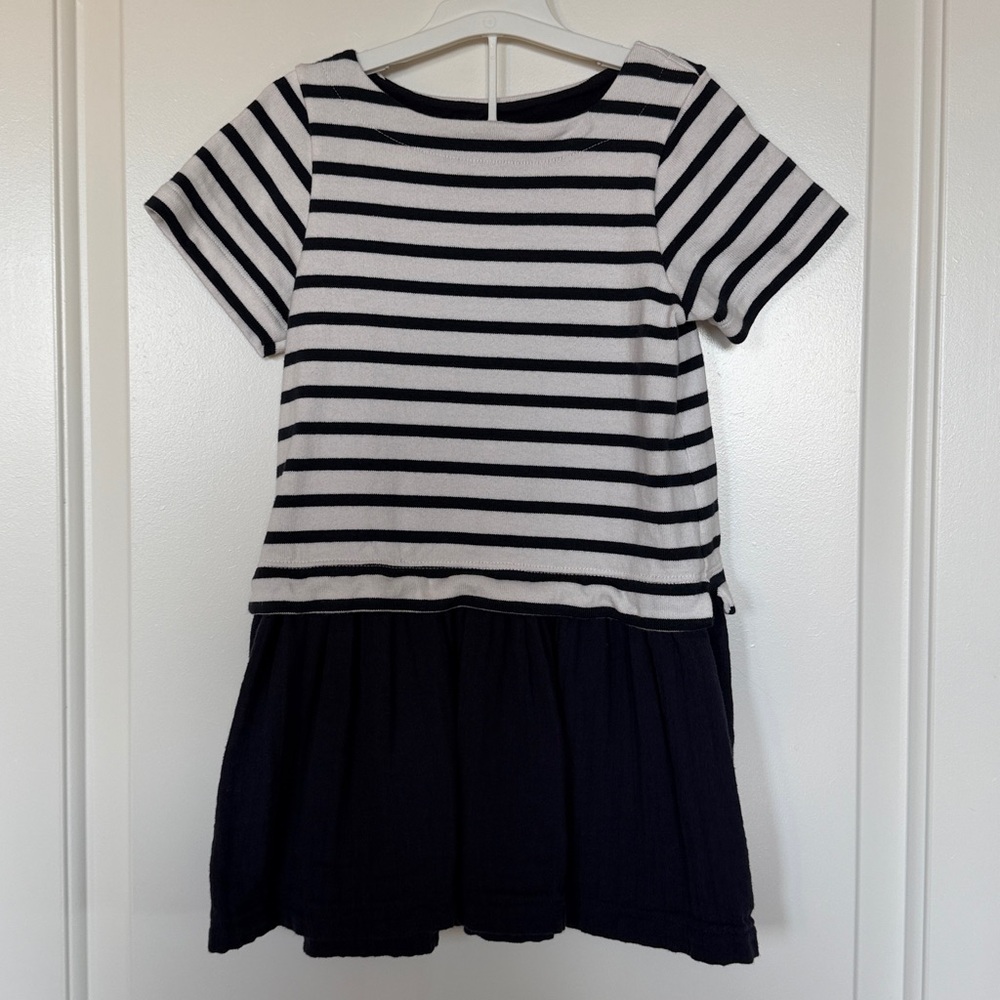 Petit Bateau Navy and White Striped Top